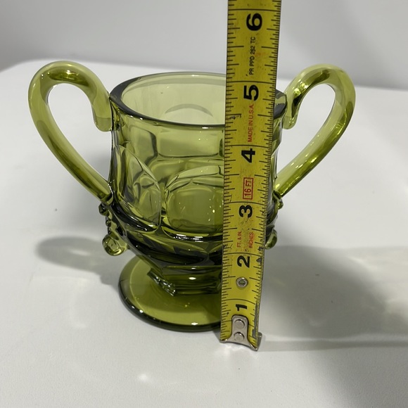 Fostoria Argus Green Henry Ford Museum HFM Sugar Bowl and Creamer set - Picture 9 of 16